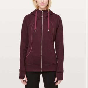 Lululemon Scuba Plush Full-Zip Hoodie | size 8 | Burgandy